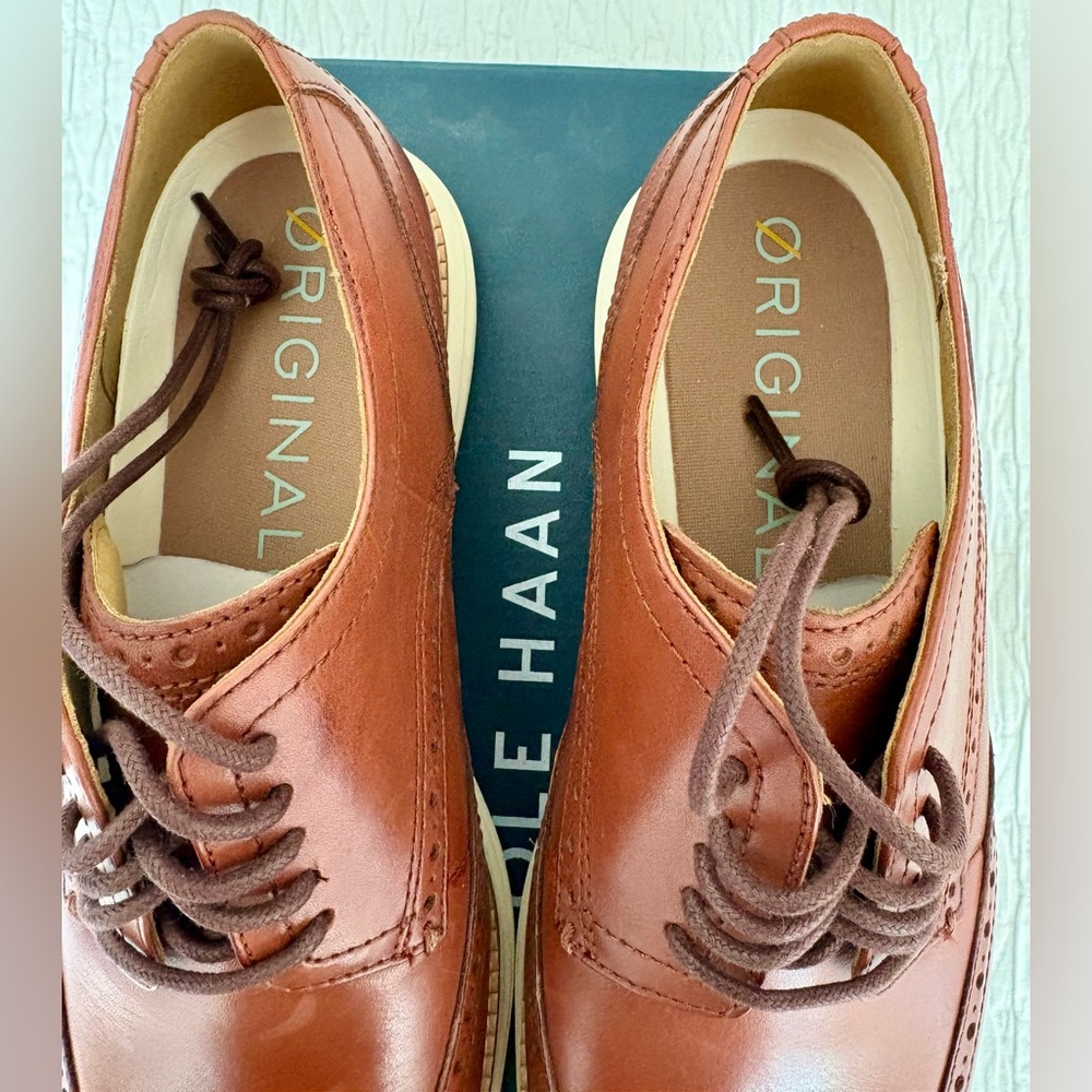 Cole Haan Original Grand Wingtip Oxford Size 10 New - Picture 3 of 5